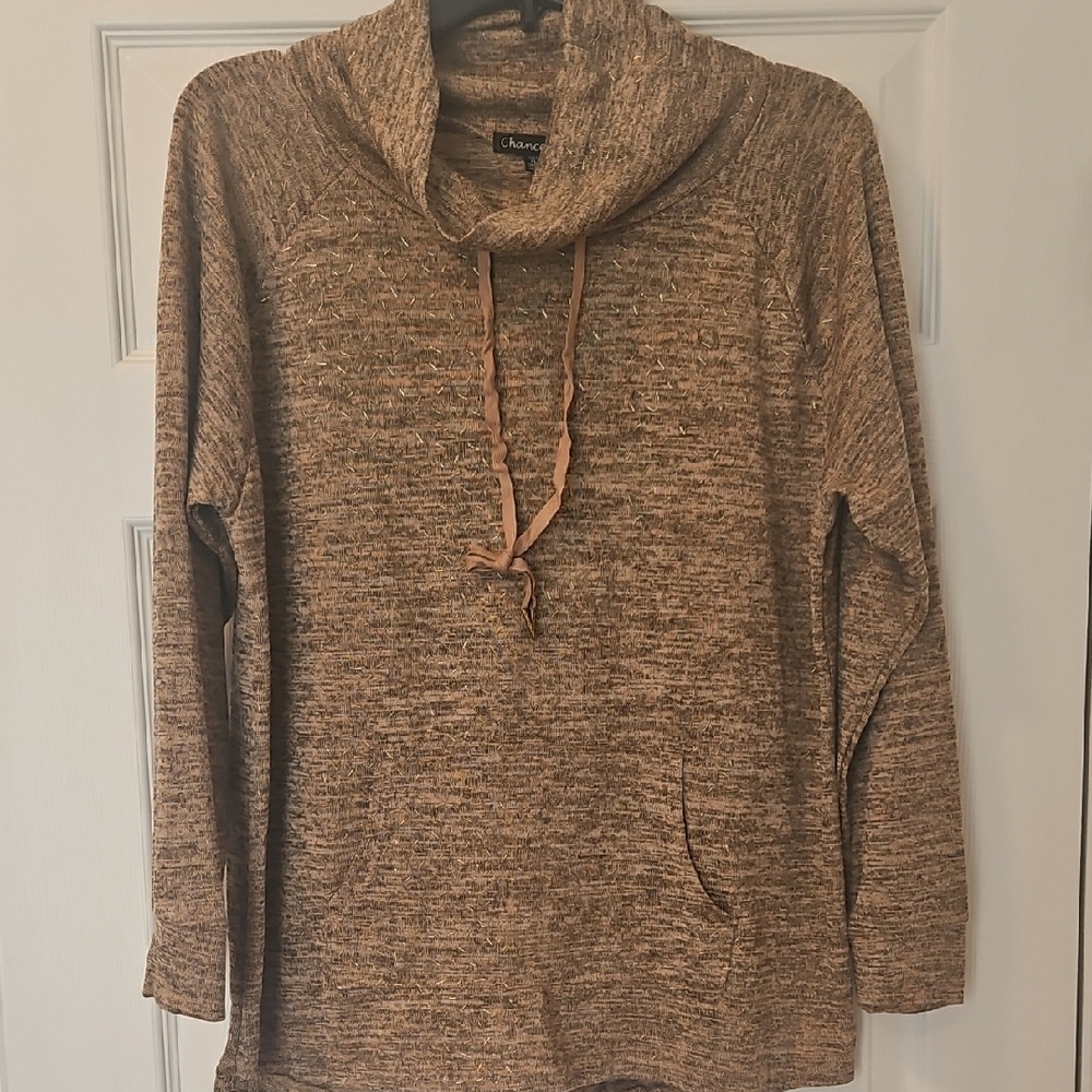Chances R Brown Cowl Neck Sweater